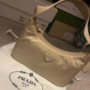 Prada Re-Edition Re-Nylon mini bag Beige